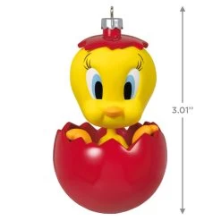 Hallmark Looney Tunes™ Tweety™ Chwistmas Surprise Ornament -Hallmark Toys Shop Tweety Bird in Red Ball Keepsake Ornament 1899QXI6047 03