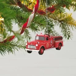 Hallmark Fire Brigade 1956 Dodge Fire Engine 2023 Ornament With Light -Hallmark Toys Shop Vintage Fire Truck Keepsake Ornament 2799QXR8167 02