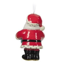 Hallmark Jolly Santa Porcelain Special Edition Ornament -Hallmark Toys Shop Vintage Jolly Santa With Wreath Keepsake Ornament 2499QXT4113 06