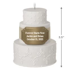 Hallmark Wedding Cake Personalized Ornament -Hallmark Toys Shop Wedding Cake Personalized Christmas Ornament 2999QHE2203B1 03
