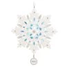 Hallmark Snowflake 2023 Porcelain Ornament -Hallmark Toys Shop White Blue and Silver Snowflake Keepsake Ornament 1999QGO2957 01