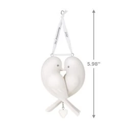 Hallmark Our Anniversary 2023 Porcelain Ornament -Hallmark Toys Shop White Love Birds Anniversary Keepsake Ornament 1999QHX3069 03