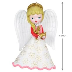 Hallmark Heirloom Angels Ornament -Hallmark Toys Shop White Pink Angel Keepsake Ornament 1699QXR8197 03