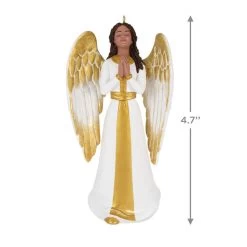 Hallmark Angel Of Adoration Ornament -Hallmark Toys Shop White and Gold Angel Keepsake Ornament 1999QSM7857 03