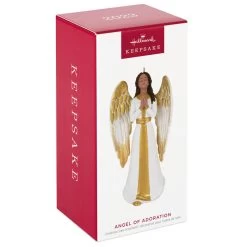 Hallmark Angel Of Adoration Ornament -Hallmark Toys Shop White and Gold Angel Keepsake Ornament 1999QSM7857 04