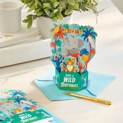 Hallmark Wild Animal Party Boxed Pop-Up Birthday Cards, Pack Of 8 -Hallmark Toys Shop Wild Animal Party PopUp Boxed Birthday Cards 5STZ1174 07