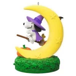 Hallmark The Peanuts® Gang Snoopy's Moonlit Mischief Musical Ornament With Light -Hallmark Toys Shop Witch Snoopy on Broom Keepsake Ornament 2699QFO5319 06