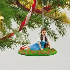 Hallmark The Wizard Of Oz™ Under The Poppies' Spell Ornament -Hallmark Toys Shop Wizard of Oz Dorothy in Poppies Keepsake Ornament 2199QXI6107 02