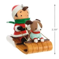 Hallmark Young Santa Ornament -Hallmark Toys Shop Young Santa With Dog Keepsake Ornament 2199QXR8117 03