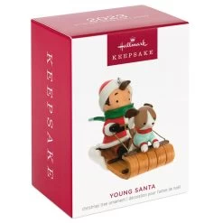 Hallmark Young Santa Ornament -Hallmark Toys Shop Young Santa With Dog Keepsake Ornament 2199QXR8117 04